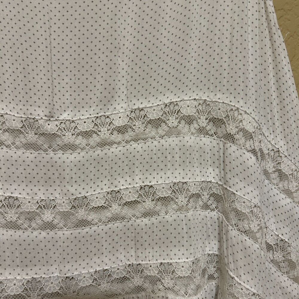 Intimately Free People Voile Trapeze Slip Dress Womens Medium White Polka Dot - Picture 6 of 9
